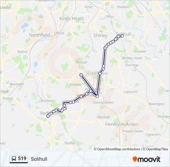 519 bus Line Map