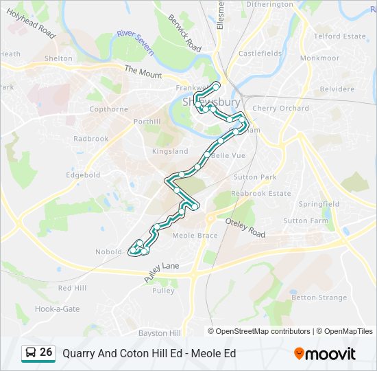 26 Bus Line Map