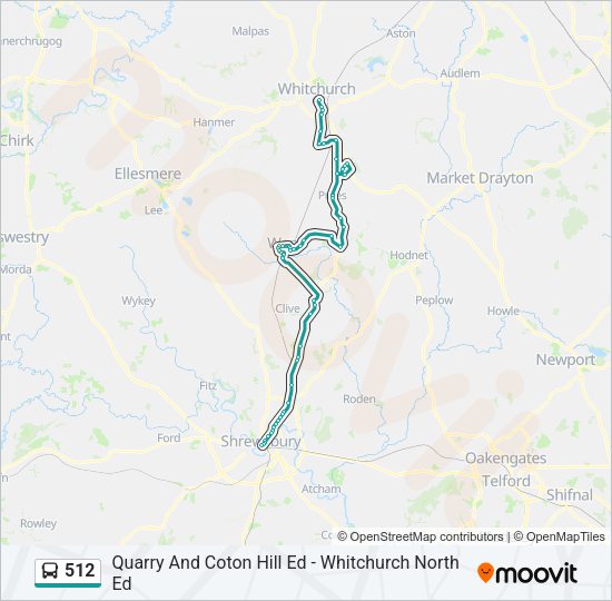 512 Bus Line Map