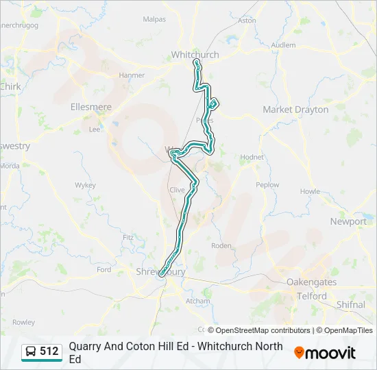 512 Bus Line Map