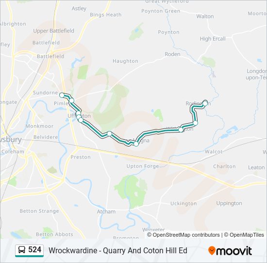 524 Bus Line Map
