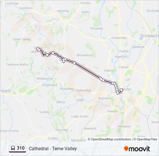 310 Bus Line Map