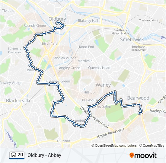 20 Bus Line Map