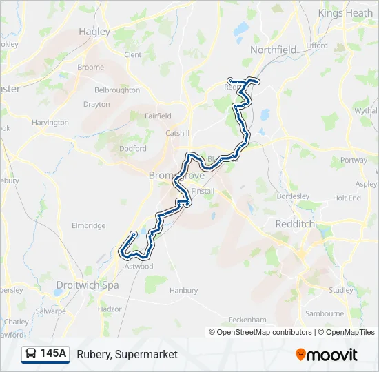 145A Bus Line Map