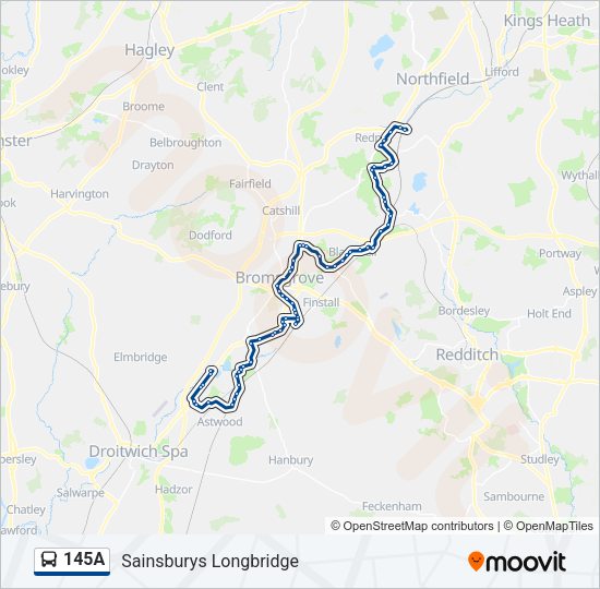 145A Bus Line Map
