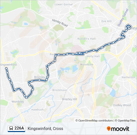 226A Bus Line Map