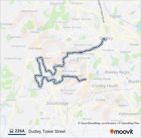 226A Bus Line Map