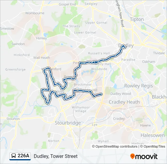 226A Bus Line Map