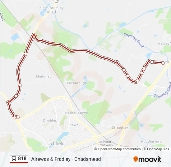 818 Bus Line Map