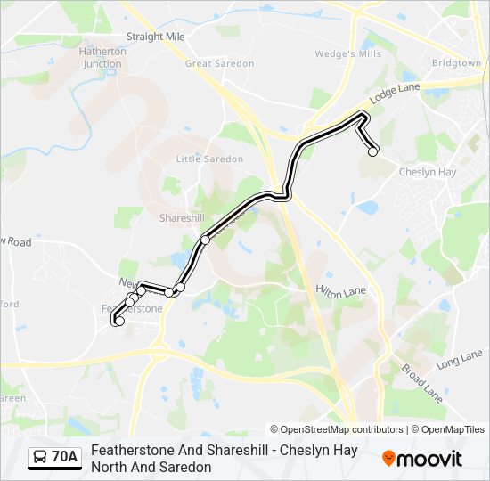 70A Bus Line Map