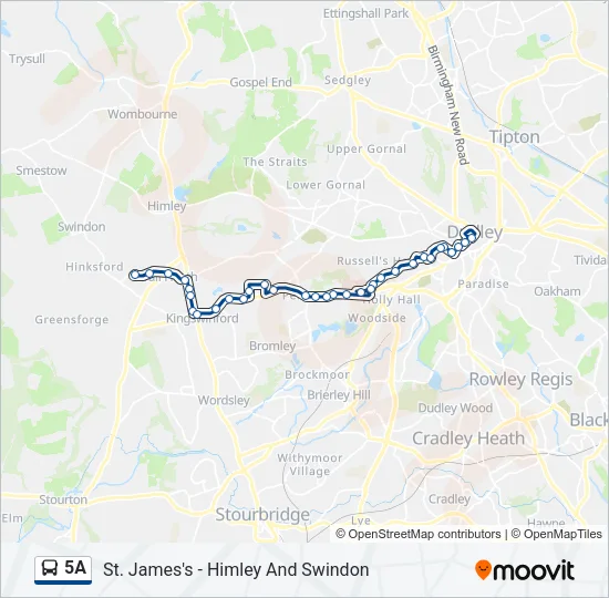 5A Bus Line Map