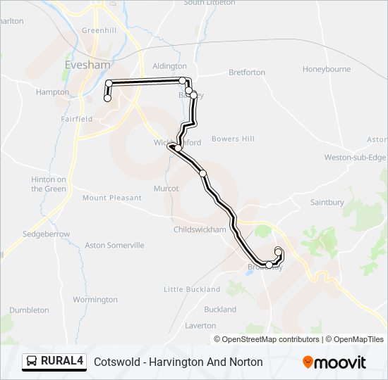 RURAL4 bus Line Map