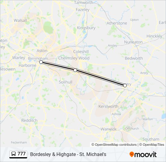 777 bus Line Map