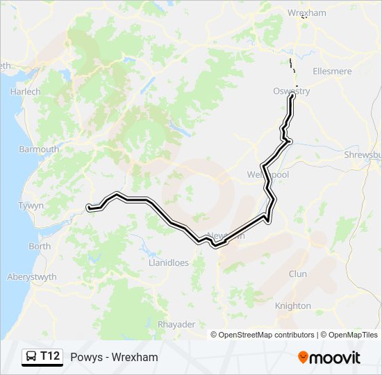 T12 bus Line Map