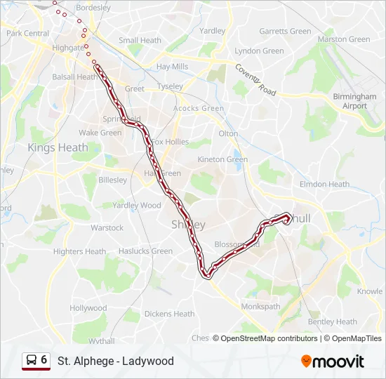 6 Bus Line Map
