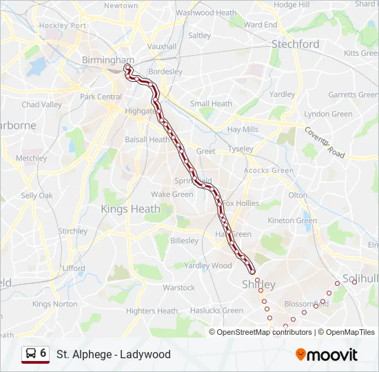 6 Bus Line Map