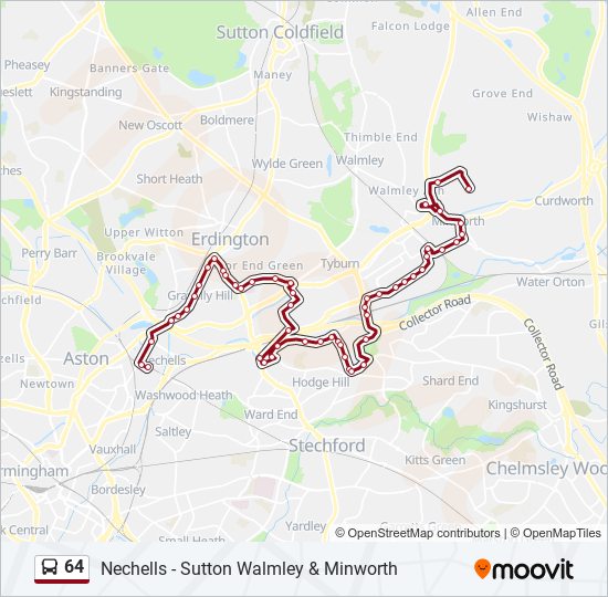 64 bus Line Map