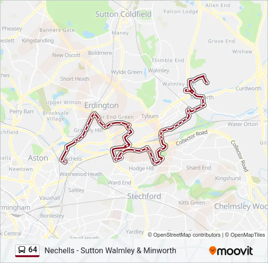 64 Bus Line Map
