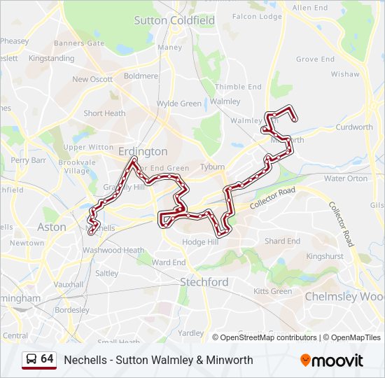 64 Bus Line Map