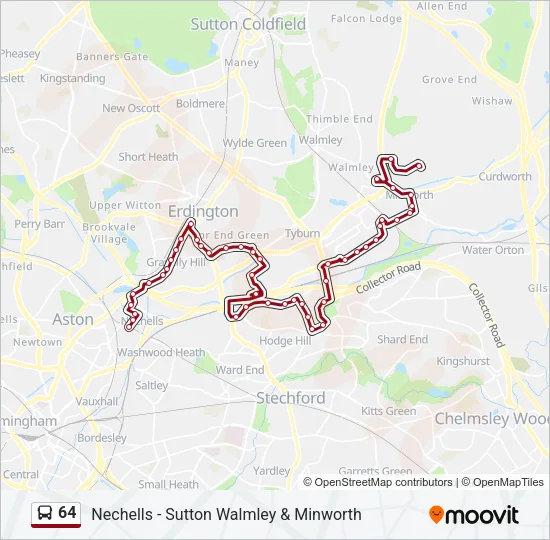64 Bus Line Map