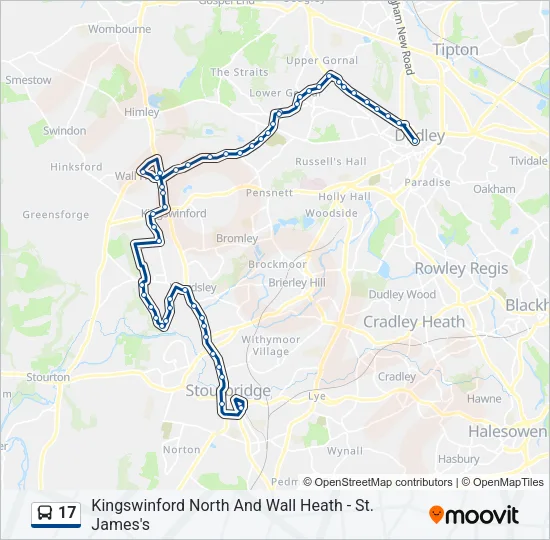 17 Bus Line Map