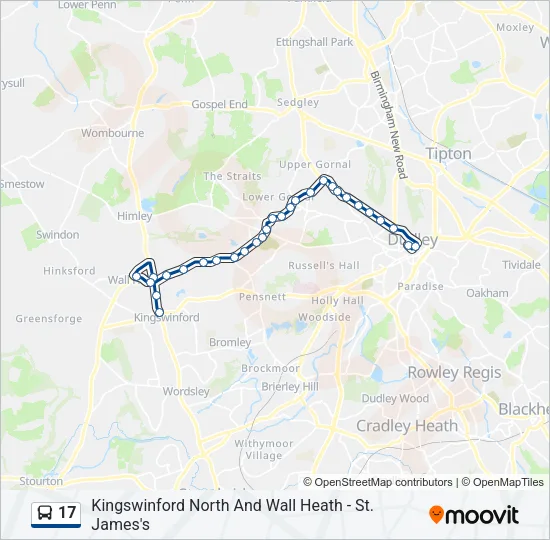 17 Bus Line Map