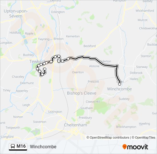 m16 Route: Schedules, Stops & Maps - Winchcombe (Updated)