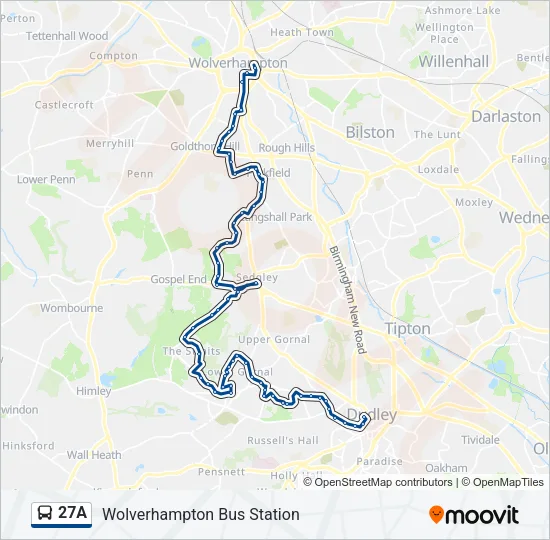 27A Bus Line Map