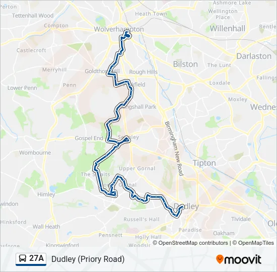 27A Bus Line Map