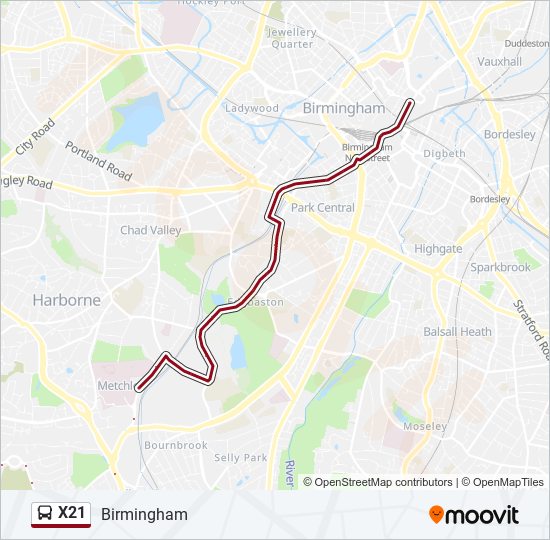 X21 bus Line Map