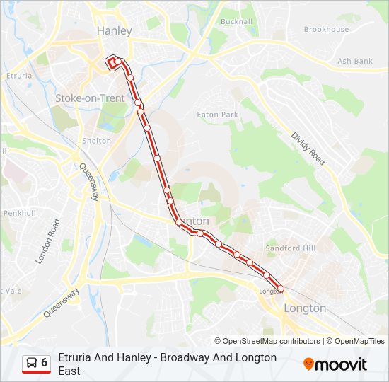6 Bus Line Map