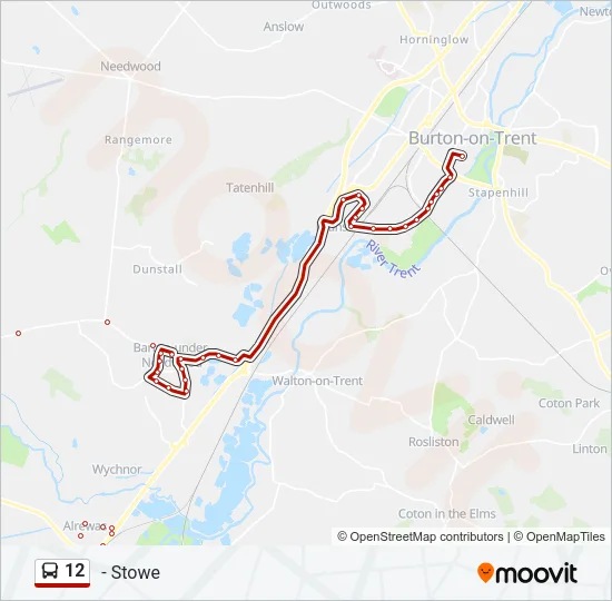 12 Bus Line Map