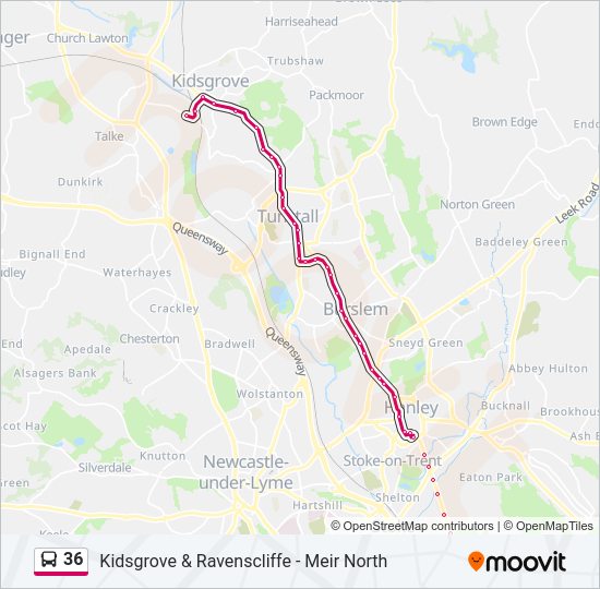 36 Route: Schedules, Stops & Maps - Clough Hall (Updated)