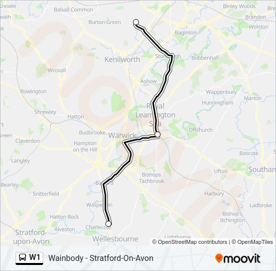 W1 Bus Line Map