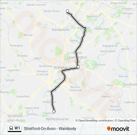 W1 Bus Line Map