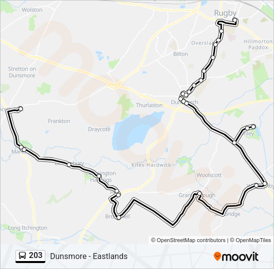 203 Bus Line Map