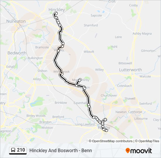 210 Bus Line Map