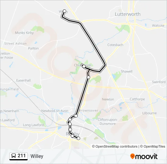 211 Bus Line Map