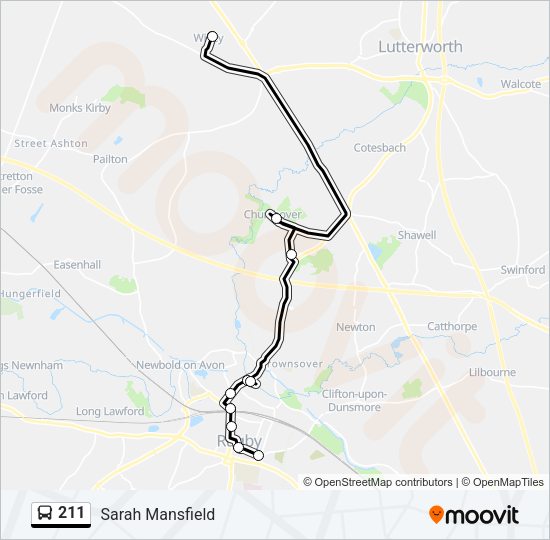 211 Bus Line Map