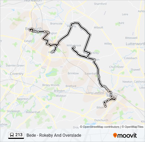 213 Bus Line Map