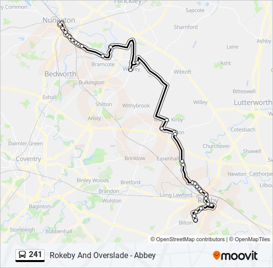 241 Route: Schedules, Stops & Maps - Rugby (Updated)