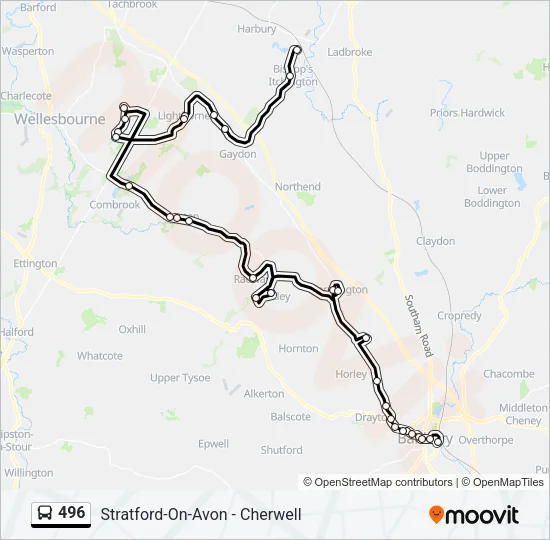 496 Bus Line Map