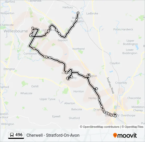 496 Bus Line Map