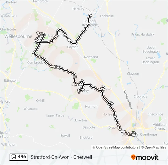 496 Bus Line Map