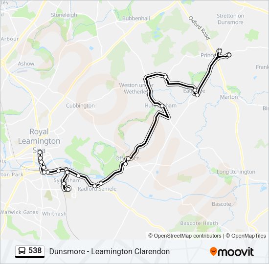 538 Bus Line Map