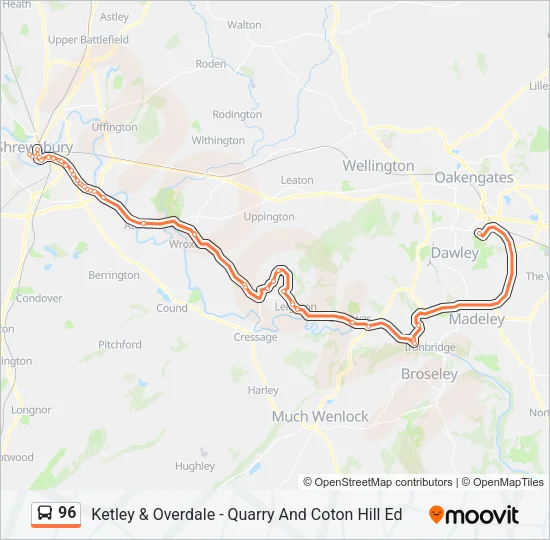 96 Bus Line Map