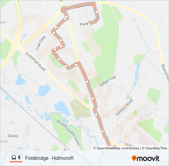 8 Bus Line Map