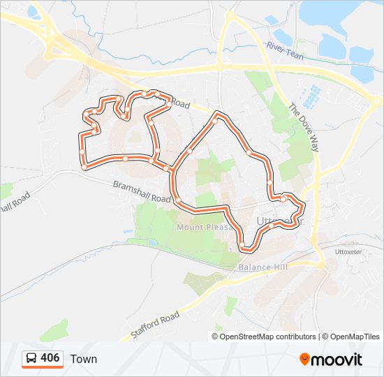 406 Bus Line Map