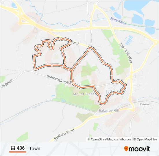 406 Bus Line Map