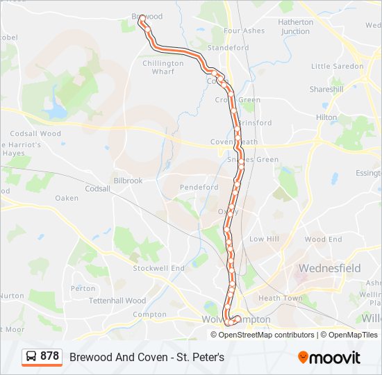 878 Bus Line Map
